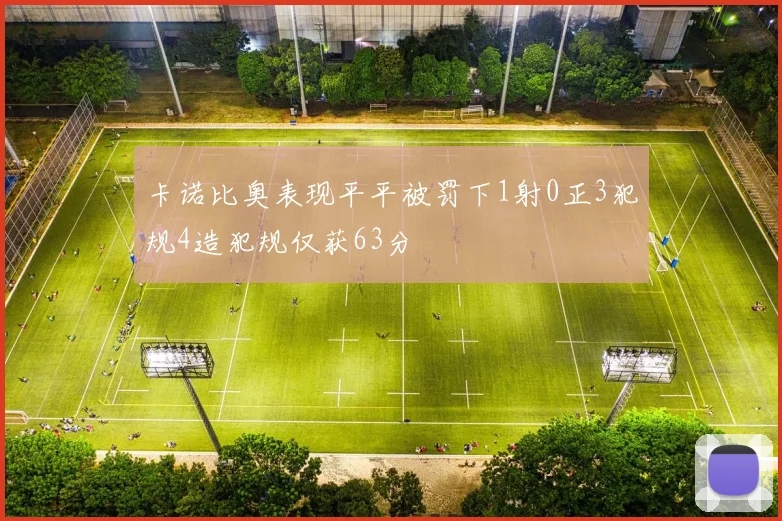 卡诺比奥表现平平被罚下1射0正3犯规4造犯规仅获63分